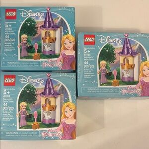 Lot of 3 NEW LEGO Set 41163 Disney Princess Rapunzel's Petite Tower NIB